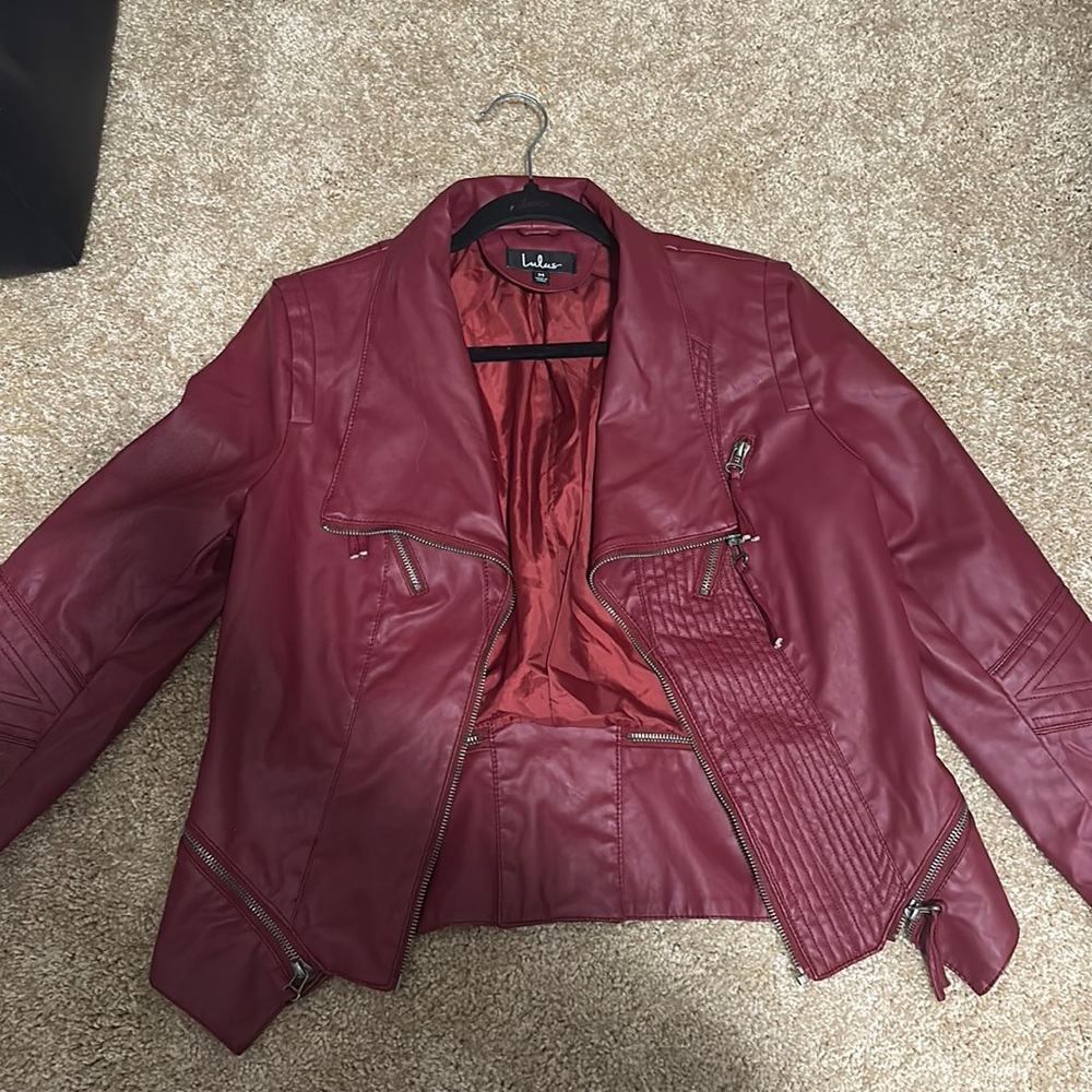 Burgundy Leather Jacket